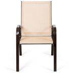 Costway Lot de 4 chaises de jardin et de terrasse avec accoudoirs – Voir détails