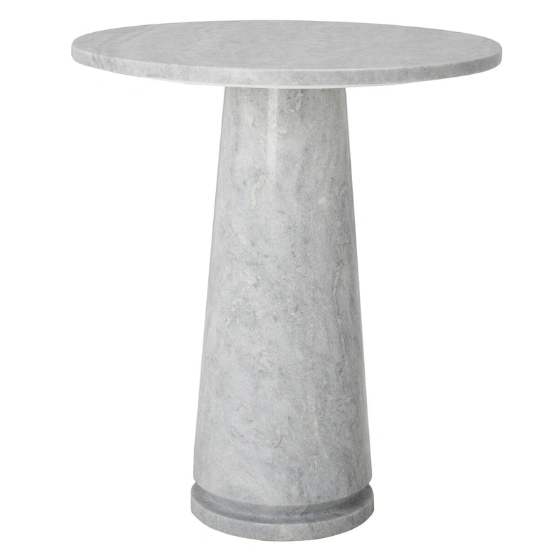 Table d'appoint ronde haute en marbre SAFAVIEH Couture Ghicu - 56 cm L x 53 cm P x 61 cm H - 21Wx21Dx24H