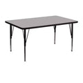 Flash Furniture Table d'activité rectangulaire en stratifié HP 30''L x 48''l - Pieds courts réglables en hauteur