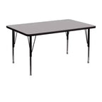 Flash Furniture Table d'activité rectangulaire en stratifié HP 30''L x 48''l - Pieds courts réglables en hauteur