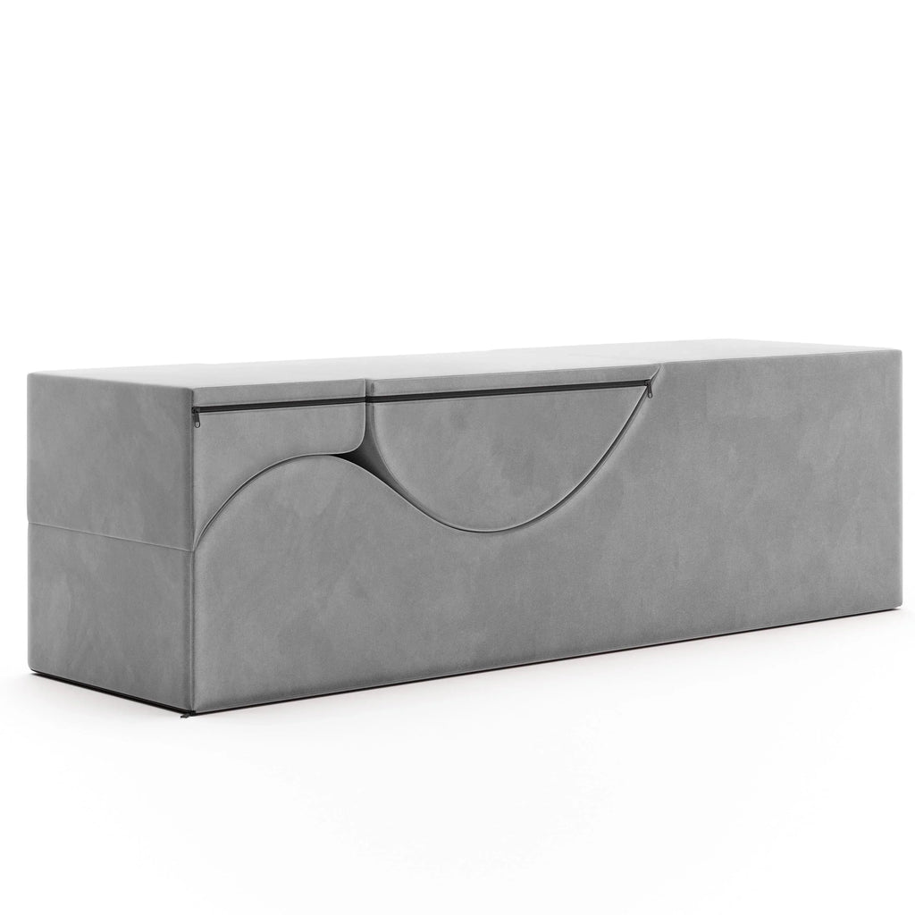 Avana Kami Chaise convertible / Yoga & Massage - Pouf 2 en 1 avec chaise longue de yoga escamotable, Microvelours - N/A