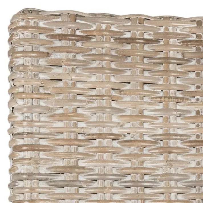 Chaise de salle à manger en rotin tressé avec accoudoirs, lot de 2