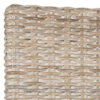 Chaise de salle à manger en rotin tressé avec accoudoirs, lot de 2
