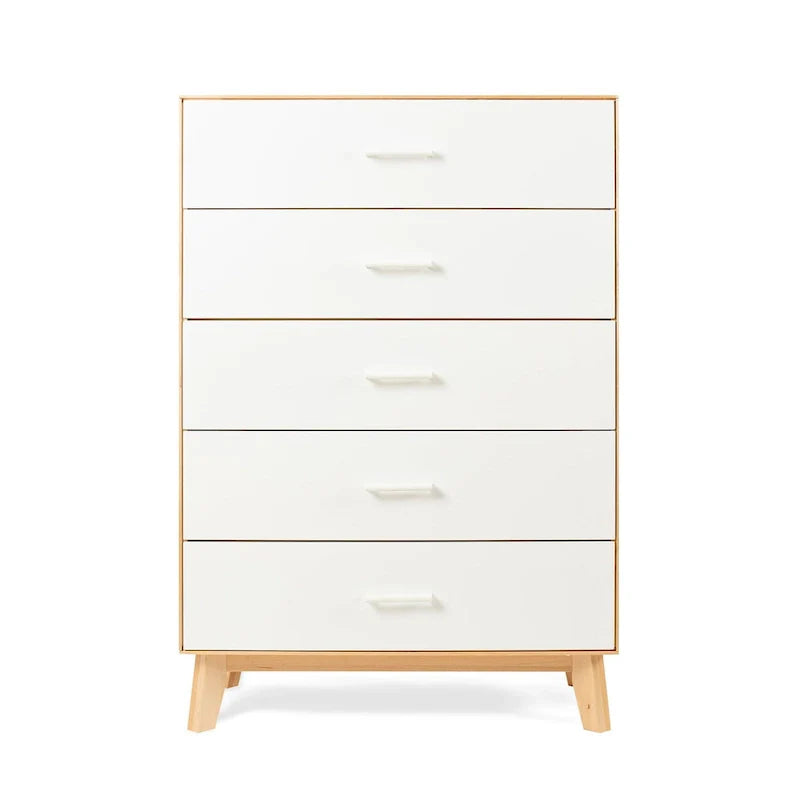 Commode 5 tiroirs, blanche