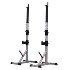 Soozier Rack à squat/banc de musculation en acier 2 pièces réglable en hauteur - N/A