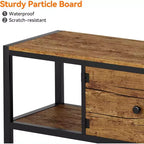 Meuble TV marron rustique de 65 pouces, meuble de style rustique avec rangement pour téléviseurs jusqu'à 75 pouces, idéal pour le salon