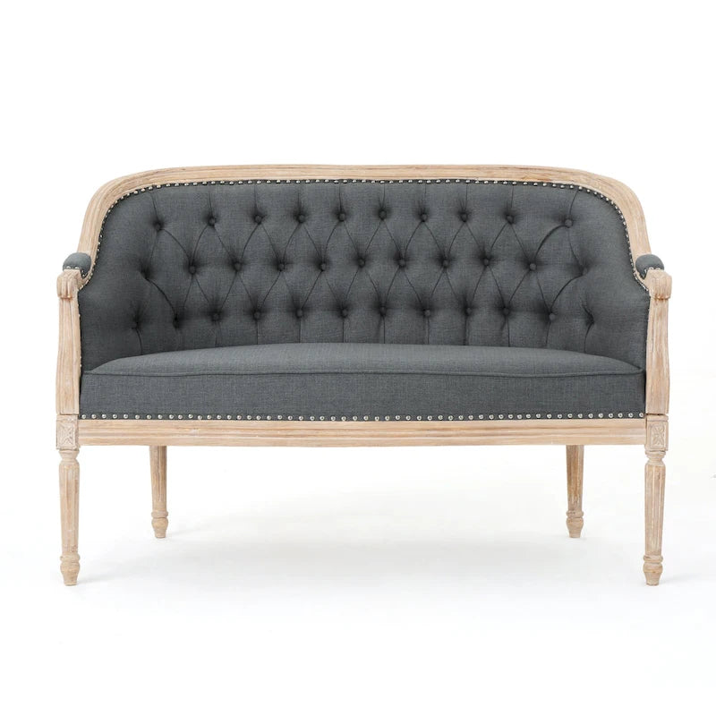 Causeuse capitonnée Faye par Christopher Knight Home