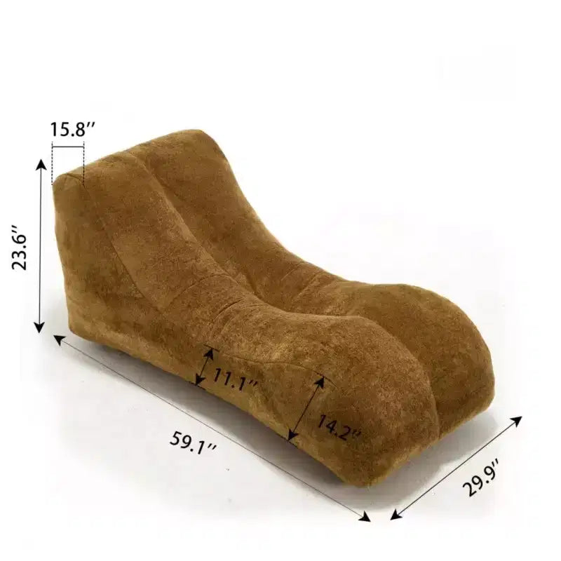 Pouf Okak de 150 cm, fauteuil pouf lounge épousant les courbes du corps avec éponge haute élasticité, canapé de sol léger pour salon, chambre