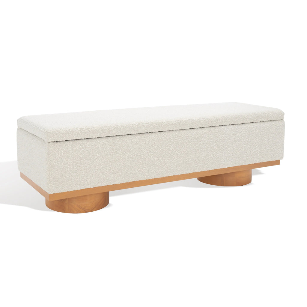 Banc de rangement Sunneva Boucle SAFAVIEH Couture - 61 po L x 20 po P x 19 po H - 61Lx20Px19H