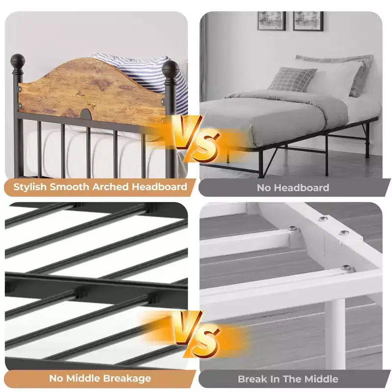 Lit de repos double en métal GustoWave avec lit gigogne pliant, lit de repos peu encombrant