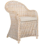 SAFAVIEH Sinja Fauteuil club en rotin jaune - 24 x 26 x 35 - 24x26x35H