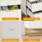 Commode 6 tiroirs Coolmee, tiroirs de commode modernes, organisateur de tiroirs avec pieds en métal, armoire de rangement pour chambre, salon, couloir, placard