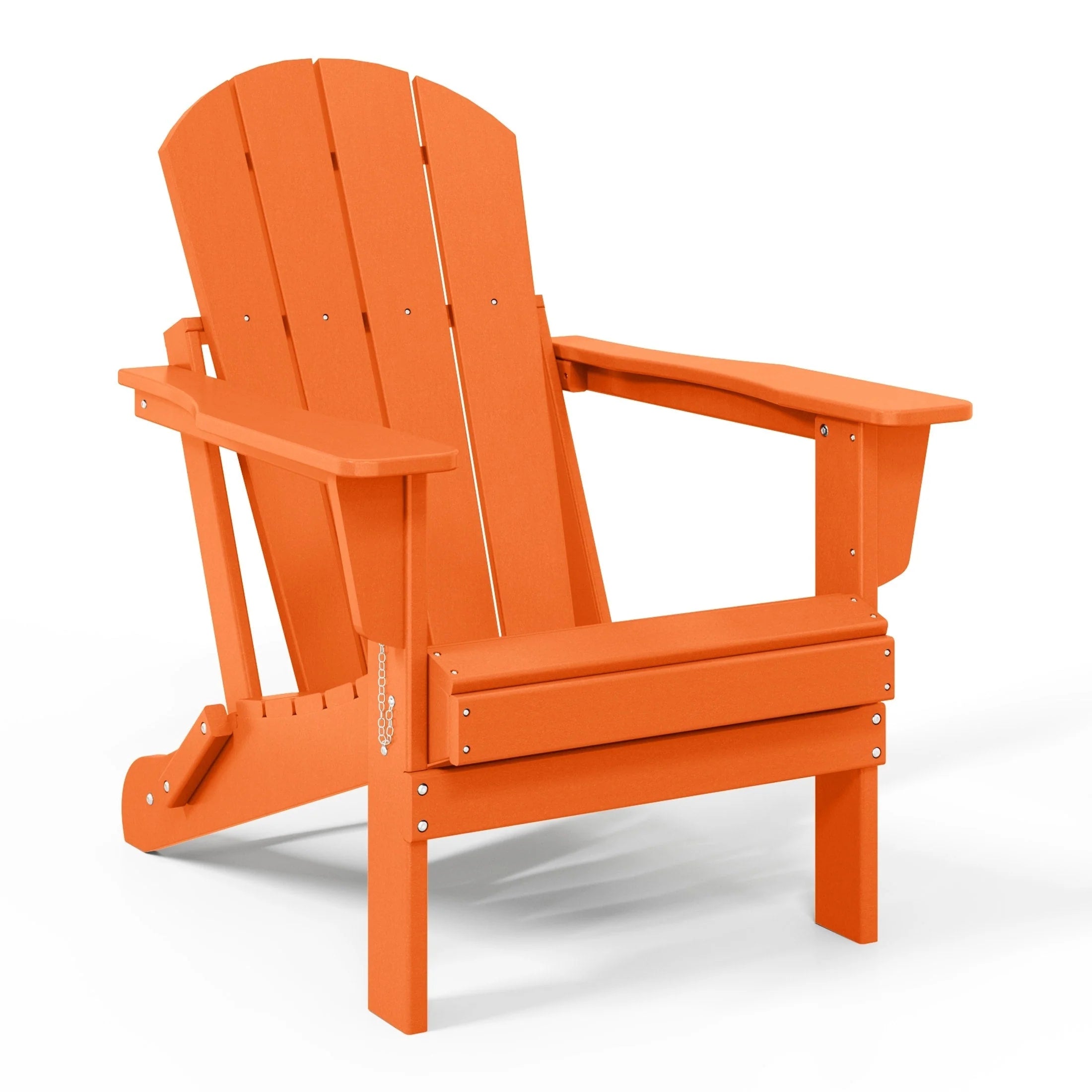 Chaise Adirondack pliante d'extérieur tout temps Polytrends Laguna résistante à la décoloration pour patio