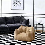Fauteuils canapés avec mousse haute résilience pour salons et chambres, canapés paresseux carrés confortables, canapés pour adultes pour jouer, lire et regarder la télévision