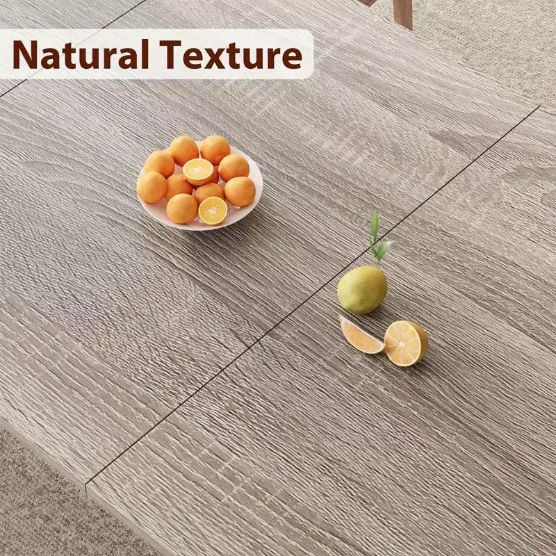 Table de salle à manger industrielle pour 6 à 8 personnes, table de cuisine en bois de 200 cm de long avec cadre en métal robuste et finition marron rustique - 6 places, comptoir rectangulaire