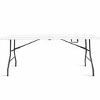 Costway Table pliante 6 pieds Portable Plastique Intérieur Extérieur Pique-nique Fête