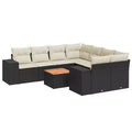 vidaXL Salon de jardin noir