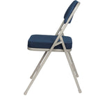Chaise pliante de luxe matelassée en tissu de la collection Bernadine de Hampden Furnishings, lot de 2