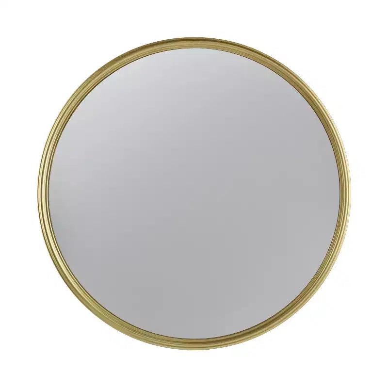 Miroir mural rond doré de 11 pouces avec cadre en fer