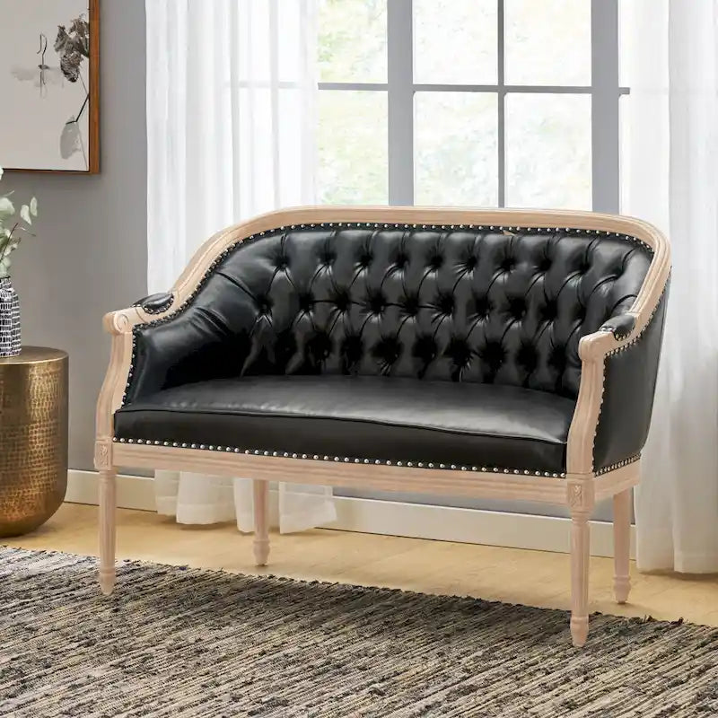 Causeuse capitonnée Faye par Christopher Knight Home