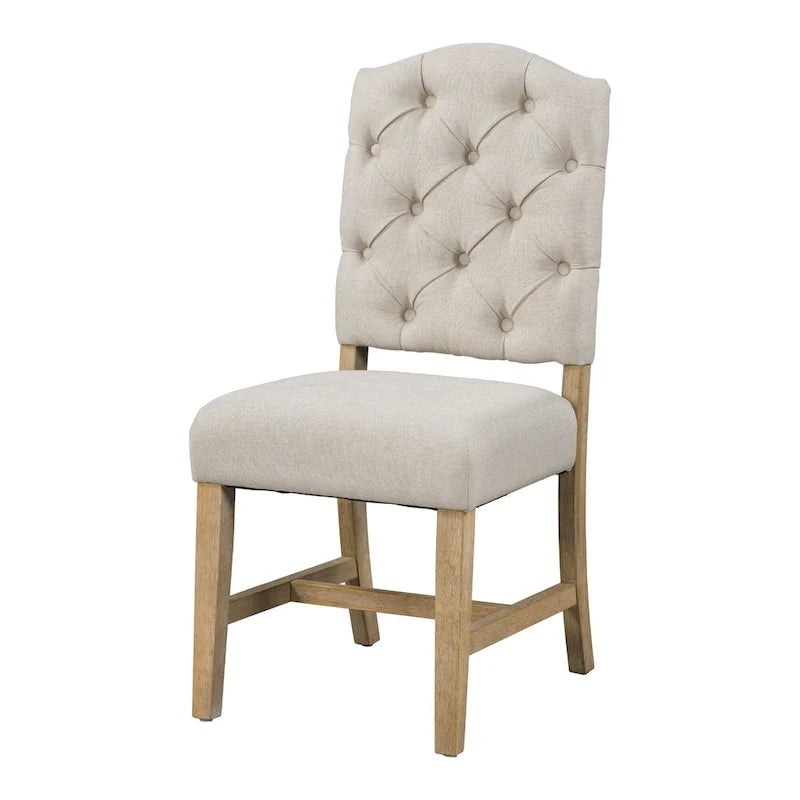 Ensemble de salle à manger 5 pièces en bois de style rétro avec table ronde extensible et 4 chaises, finition bois naturel vieilli