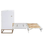 Lit escamotable Queen Size Whisen Modern Design, repliable en armoire avec pieds en fer