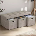 Banc de rangement pliant Ornavo Home de 101,6 cm avec tiroirs, parfait pour le salon, la chambre et l'entrée