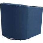Fauteuil pivotant d'appoint bleu marine avec clous Fullerton Elements