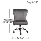 Chaise de bureau réglable Studio 55D Erin Gray en tissu
