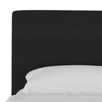 Lit plateforme rembourré tissé uni Twill Olivia Skyline Furniture