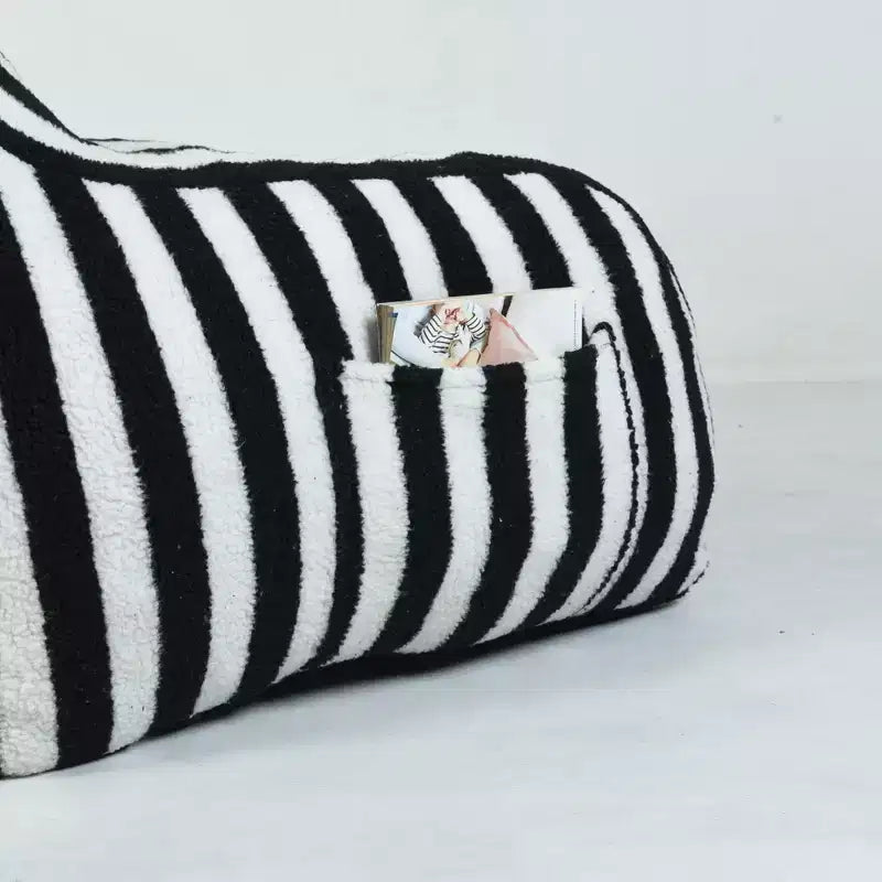 Poufs Okak pour adultes, canapé pouf avec rembourrage touffeté doux, chaise de sol avec poches latérales pour salon, chambre à coucher