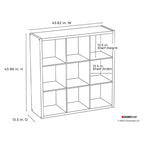 Bibliothèque décorative robuste ClosetMaid 459000 avec dos ouvert et 9 cubes de rangement, gris graphite (Paquet de 2)