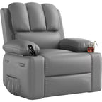 Fauteuil inclinable manuel, canapé inclinable en cuir PU, fauteuil moderne et confortable pour chambre ou salon, fauteuil inclinable en cuir pour adultes
