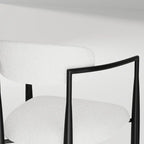 Ensemble de salle à manger extensible moderne et minimaliste 9 pièces 94.48 avec plateau en pierre frittée et double piédestal, avec 8 chaises en tissu
