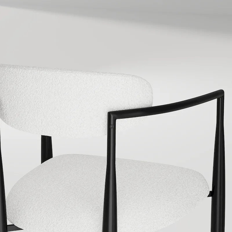 Ensemble de salle à manger extensible moderne et minimaliste 9 pièces 94.48 avec plateau en pierre frittée et double piédestal, avec 8 chaises en tissu