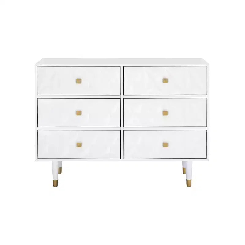 Commode 6 tiroirs texturée géo - Linon