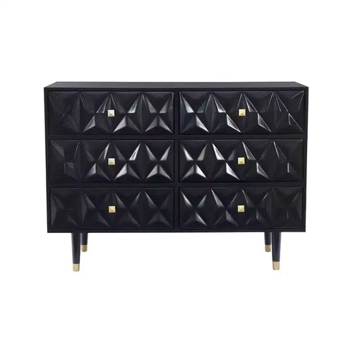 Commode 6 tiroirs texturée géo - Linon