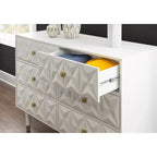 Commode 6 tiroirs texturée géo - Linon