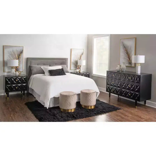 6 Drawer Geo Textured Dresser - Linon