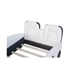 Lit Plateforme Jumeau Whisen au Design Cool en Forme de Voiture de Course avec Roues