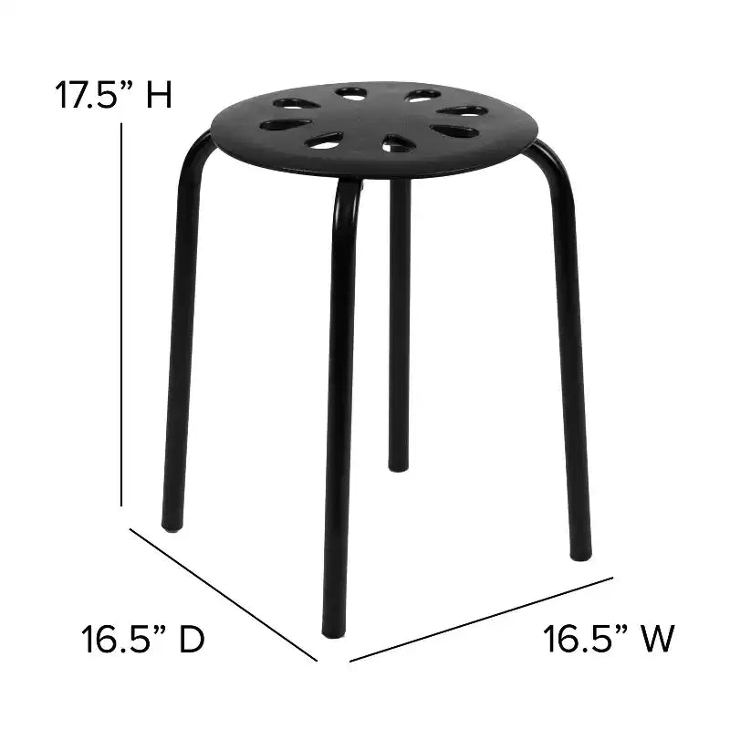 Tabourets empilables emboîtables en plastique Flash Furniture, 17,5 po de hauteur (paquet de 5)