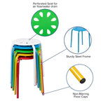 Tabourets empilables emboîtables en plastique Flash Furniture, 17,5 po de hauteur (paquet de 5)