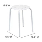 Tabourets empilables emboîtables en plastique Flash Furniture, 17,5 po de hauteur (paquet de 5)