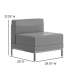 Chaise centrale contemporaine en similicuir Flash Furniture HERCULES Imagination Series
