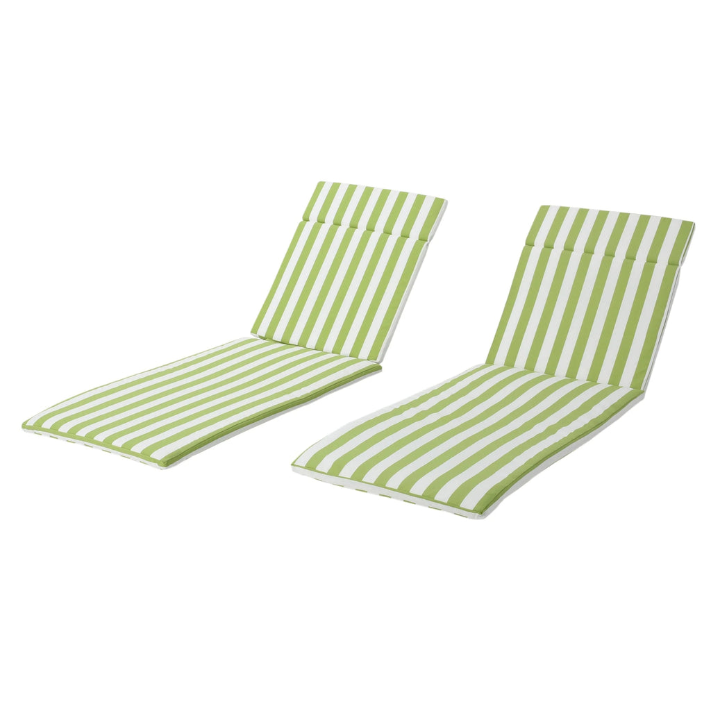 Ensemble de coussins d'extérieur Salem pour chaise longue - Coussins uniquement (lot de 2) par Christopher Knight Home - 79,25L x 27,50W x 1,50H