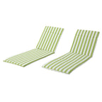 Ensemble de coussins d'extérieur Salem pour chaise longue - Coussins uniquement (lot de 2) par Christopher Knight Home - 79,25L x 27,50W x 1,50H