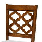 Lot de 2 chaises de salle à manger Ramiro en tissu et bois – Baxton Studio