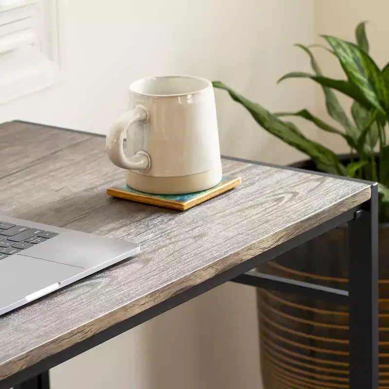 Emma et Oliver 40 Bureau d'ordinateur pliable rustique pour la maison - Bureau pour ordinateur portable