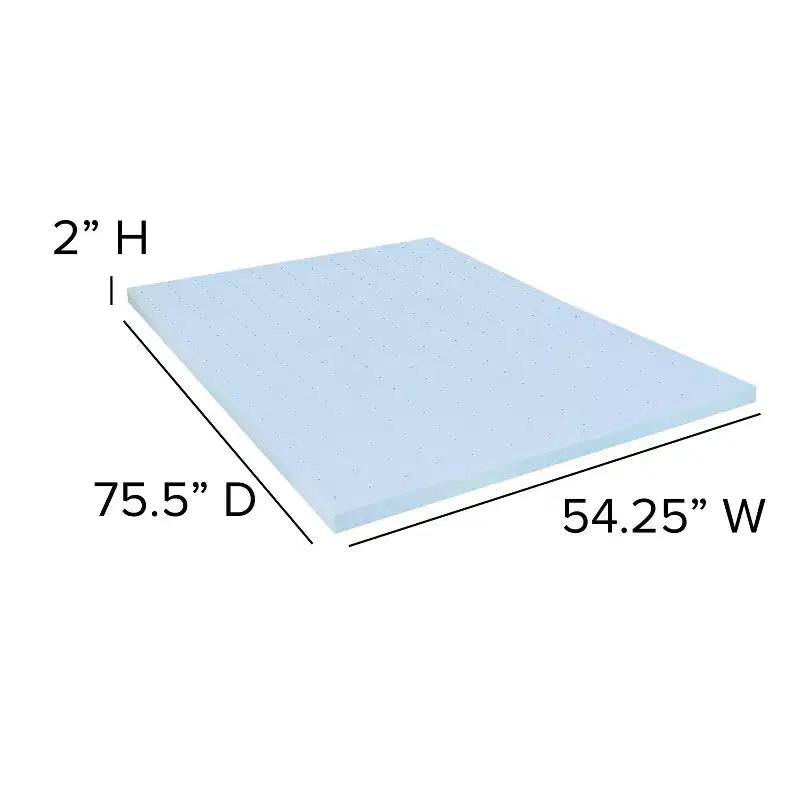 Emma et Oliver Ensemble matelas et surmatelas en mousse à mémoire de forme gel 10 pièces