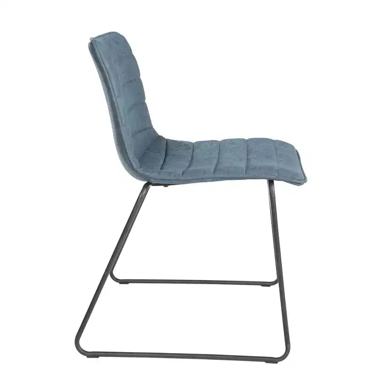 Lot de 2 chaises empilables Halo Marine – OSP Home Furnishings : Chrome, similicuir, cadre métallique